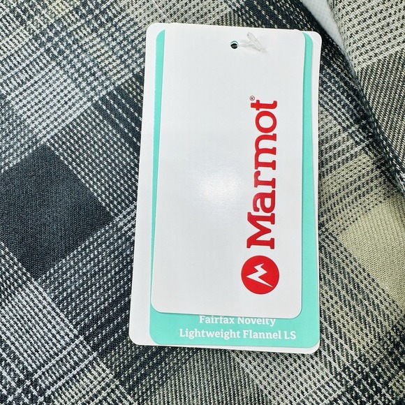 Marmot Mountain Works Men's Flannel Shirt NWT XXL Plaid Button Front Long Sleeve - Picture 8 of 9